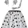 Womens White & Black 15" Dalmatian Dog Skater Skirt & Accessory Kit -Halloween Shop 9f6b2606 7272 4543 b1c1 93630d6b919a 30557.1657281759