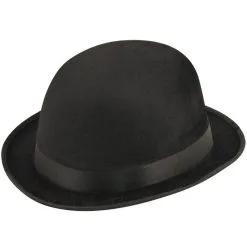 Adult Charlie Chaplin Style Bowler Hat Fancy Dress Head Accessory