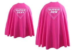 Cerise Pink 35" Or 48" Length Customisable Superhero Cape Hen Party Hen Night Fancy Dress