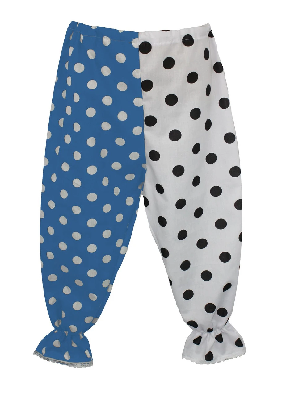 Half & Half Polka Dot Raggy Doll Bloomers Panto Clown Fancy Dress Accessory 9 Half & Half Polka Dot Raggy Doll Bloomers Panto Clown Fancy Dress Accessory - Image 7