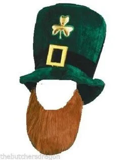 Irish Leprechaun Hat & Beard