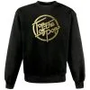 Unisex Black 1970s 80s 90s Top Of The Pops Gold Vinyl Music Sweatshirt