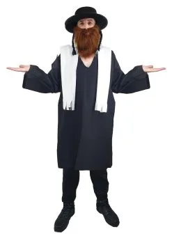 Adults Rabbi Preacher Religous Teacher Jewish Fancy Dress Costume [2 Sizes 4 Colours] -Halloween Shop a21601a2 389b 4028 b27f 0f40e66c6358 65016.1663925883