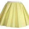 Ladies Yellow Gingham Skater Skirt Country Girl Cowgirl Western Fancy Dress