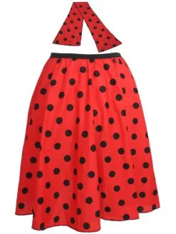 Adults 26" Polka Dot Spot Rockerbilly Rock N Roll Skirt & Neck Scarf 1950s Fancy Dress -Halloween Shop aed0484c 9675 4077 941e 17609656864d 96444.1653060217