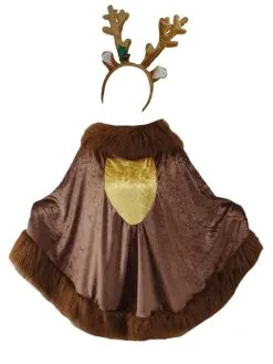 Deluxe Velveteen Festive Christmas Poncho / Shawls With Long Hair Faux Fur 5 Styles -Halloween Shop api0fm7pr 54914.1606300098