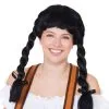 Black Bavarian Fraulein Pigtail Plaits Oktoberfest German Fancy Dress Wig -Halloween Shop api1nenxn 25726.1636042263
