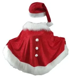 Deluxe Velveteen Festive Christmas Poncho / Shawls With Long Hair Faux Fur 5 Styles -Halloween Shop api3wfqcp 89771.1606300100