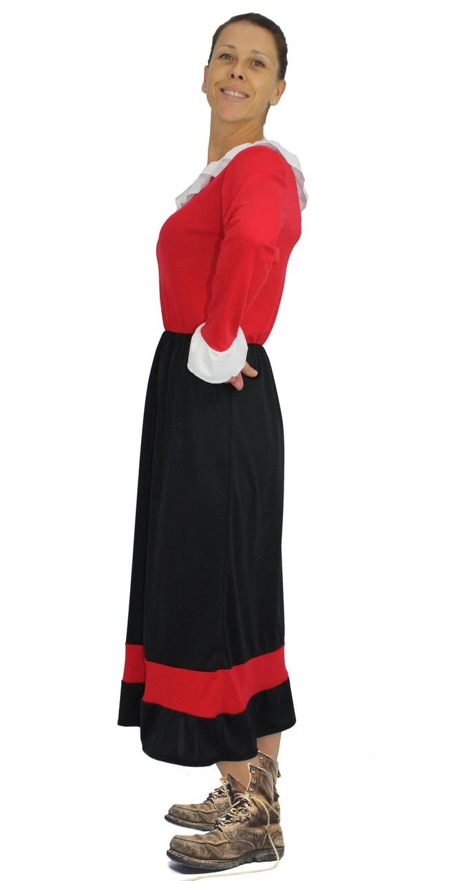 Ladies Black & Red Olive Oyle Costume Damsel In Distress Fancy Dress 4 Ladies Black & Red Olive Oyle Costume Damsel In Distress Fancy Dress - Image 2