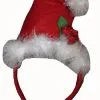 Womans Female Red Christmas Hat Xmas Santa Fascinator Plush Fancy Dress[Red Christmas Alice Band] -Halloween Shop api7ghujp 48935.1637331790