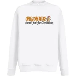Gingers Arent Just For Christmas Xmas White Jumper Gingerbread