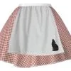 Ladies Little Red Riding Hood Red Gingham Fancy Dress Skater Skirt - Printed Wolf Apron -Halloween Shop apiav6khj 66142.1642676845