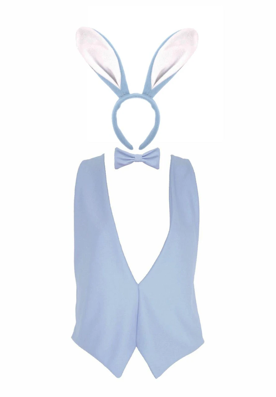 Adults Pastel Easter Bunny Sets Waistcoat Bowtie & Coloured Rabbit Ears 6 Adults Pastel Easter Bunny Sets Waistcoat Bowtie & Coloured Rabbit Ears - Image 4