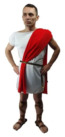 Adult Mens Roman Greek Pleb Plebeian Toga Tabard & Sash Historical Fancy Dress Costume -Halloween Shop apic0qu1j 89293.1620416473