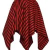 Womens Red & Black Stripe Pirate Handkerchief Fancy Dress Dance Skirt