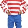 Childrens Red & White Wally Style Striped Fancy Dress Jumper -Halloween Shop apidpvifw 46055.1507723947