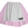 Ladies Little Miss Muffet Pink Gingham Fancy Dress Skater Skirt - Printed Spider Apron -Halloween Shop apiewajnn 01813.1642671210