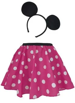 Adults 15" Mini Polka Dot Cartoon Mrs Mouse Skater Skirt & Ears Set Fancy Dress 15 Adults 15" Mini Polka Dot Cartoon Mrs Mouse Skater Skirt & Ears Set Fancy Dress -Halloween Shop apifnvujn 57310.1616175789