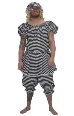 Adults Striped Panto Dame Ugly Sisters Complete Fancy Dress Costume Stag Party -Halloween Shop apigsg5qa 66263.1607091525