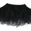 Ladies 12" Black Cyber Rave Festival Tutu Halloween Witch Skirt -Halloween Shop apiixovwd 03441.1568632619