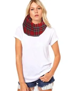 Unisex Adults Royal Stewart Tartan Snood Burns Night Fancy Dress Accessory