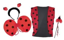 Childs Insect Ladybird Lady Bug Waistcoat & 3 Piece Wing Set Fancy Dress -Halloween Shop apikmwaes 13779.1622021504