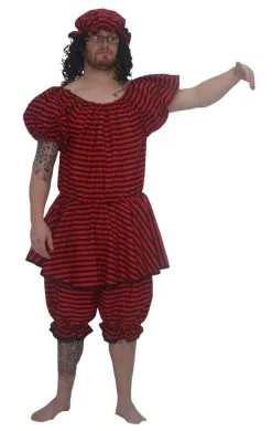Adults Striped Panto Dame Ugly Sisters Complete Fancy Dress Costume Stag Party -Halloween Shop apimwzqa5 55585.1607091523