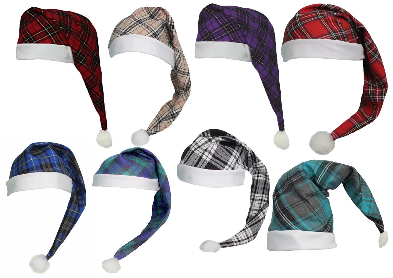 Adults Tartan Night Cap Scottish Wee Willy Winky Book Day Burns Night Hat 4 Adults Tartan Night Cap Scottish Wee Willy Winky Book Day Burns Night Hat - Image 2