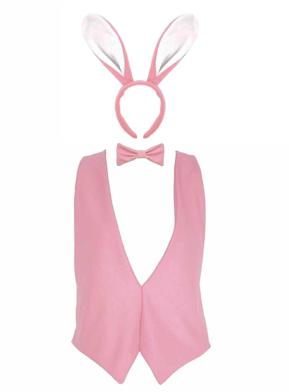 Adults Pastel Easter Bunny Sets Waistcoat Bowtie & Coloured Rabbit Ears 4 Adults Pastel Easter Bunny Sets Waistcoat Bowtie & Coloured Rabbit Ears - Image 2