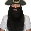 Adults Captain Blackbeard Hat & Beard Pirate Fancy Dress Accessory 2pc Set -Halloween Shop apip3wi49 31381.1629805211