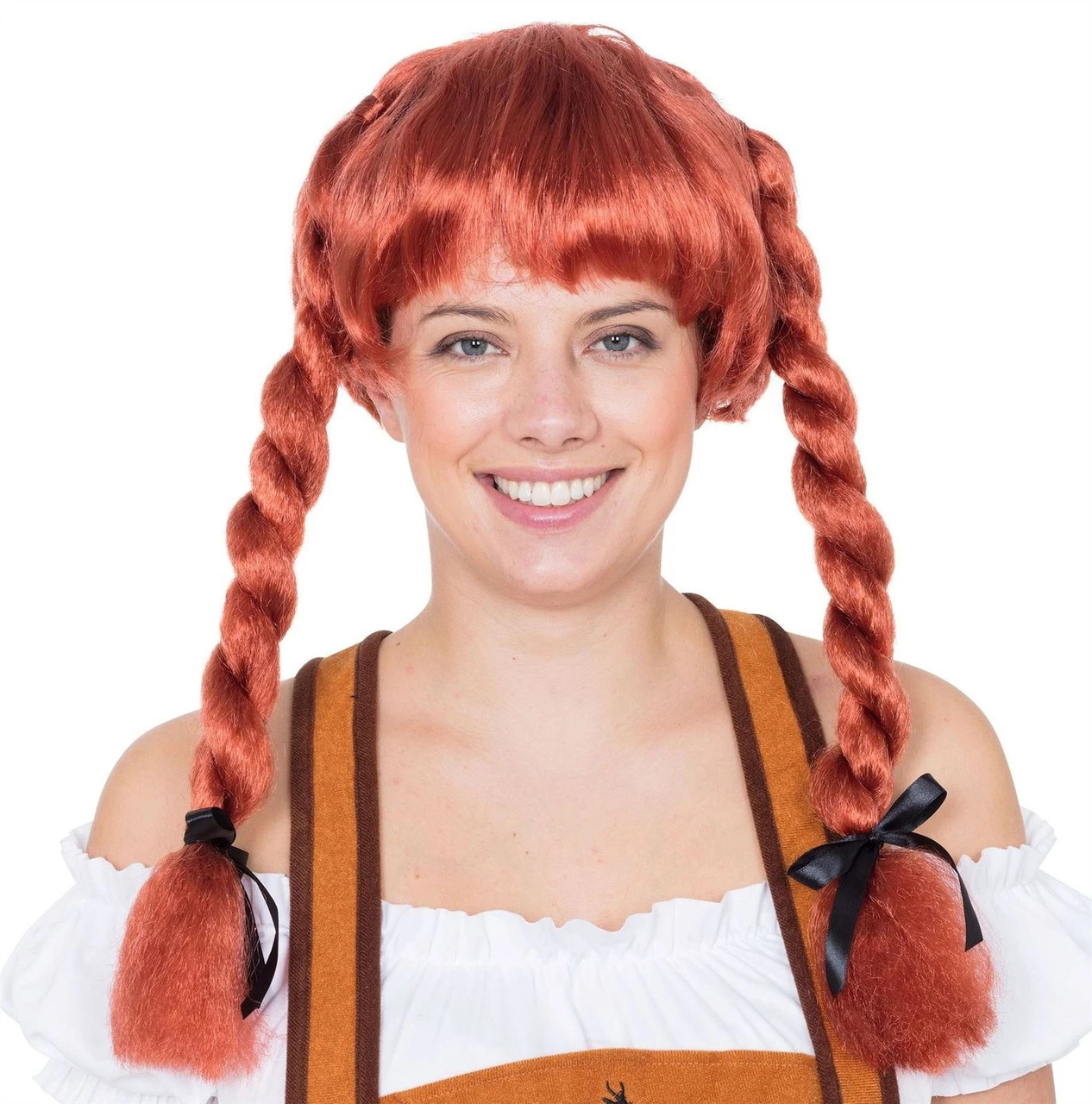 Auburn Bavarian Fraulein Pigtail Plaits Oktoberfest German Fancy Dress Wig 3 Auburn Bavarian Fraulein Pigtail Plaits Oktoberfest German Fancy Dress Wig