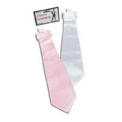 Female Plain Pink Gangster Tie Fancy Dress Accessory