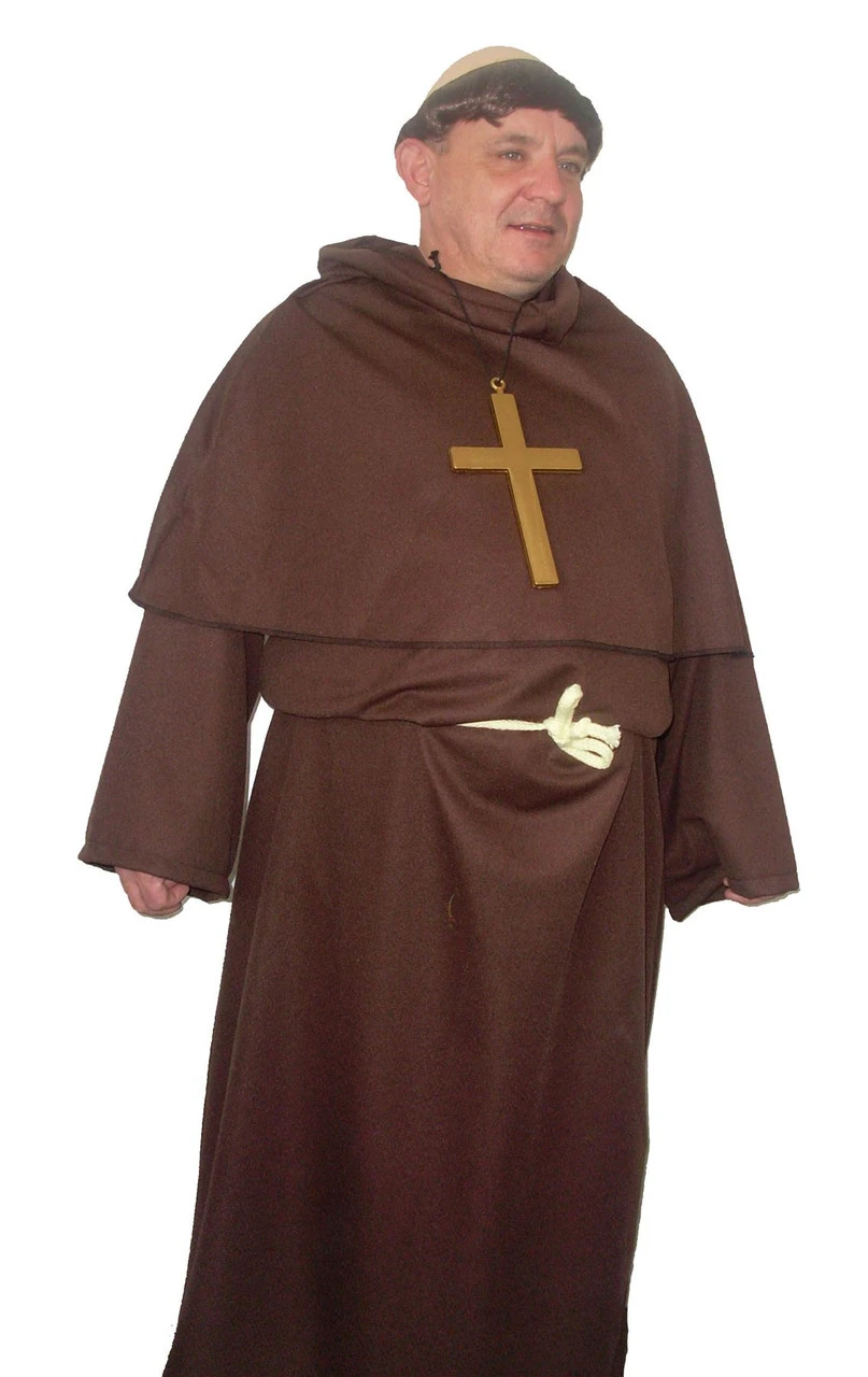 Friar Tuck Funny Buckfast Robe And Monk Wig Fancy Dress Costume 4 Friar Tuck Funny Buckfast Robe And Monk Wig Fancy Dress Costume - Image 2