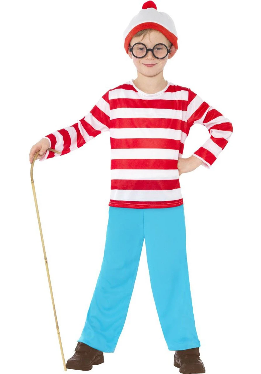 Childrens Where's Wally? Boys Book Week Fancy Dress Costume 3 Childrens Where's Wally? Boys Book Week Fancy Dress Costume