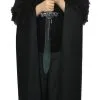 Childs Medieval Cloak Black Watch Viking Cape With Faux Fur Collar Fantasy Fancy Dress [Age 8-12 Years] -Halloween Shop apir68cys 20964.1645014440