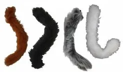 Adults 30" Animal Wolf Fox Cat Dog Squirrel Faux Fur Fancy Dress Tail Accessory