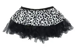 Ladies 12" Dalmatian Print Black Cyber Tutu Skirt Wild Party Animal Fancy Dress -Halloween Shop apis6vhfa 08890.1647861799