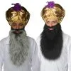 Adults Sikh Indian Golden Turban & Beard Shia Fancy Dress Set -Halloween Shop apisk1zlf 34006.1647946636
