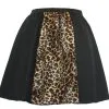 Ladies Leopard Print 15" Skater Animal Fancy Dress Panel Skirt -Halloween Shop apiskjjpx 97097.1568972082