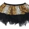 Ladies 12" Leopard Print Black Cyber Tutu Skirt Wild Party Animal Fancy Dress -Halloween Shop apiskth63 27421.1647601487