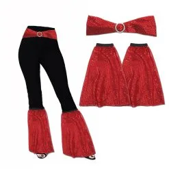 1960 70s Sequin Flares Covers & Belt Disco Soul Funk Dance Fancy Dress Set -Halloween Shop apiuisopz 77489.1642776857
