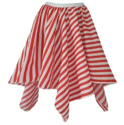 Childs Candy Cane Christmas Elf Handkerchief Skirt Xmas Red & White Stripe -Halloween Shop apiurhwsm 35163.1605971181