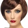 Smiffys Short Brown Babe Fancy Dress Wig Bob With Fringe -Halloween Shop apiuzb8mc 76256.1595526402