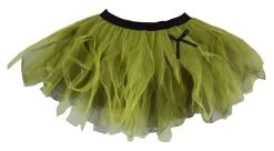 Ladies Olive Green & Yellow Funky Cyber Tutu Skirt Wood Elf Fancy Dress