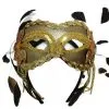 Womens Gold Feather Masquerade Eyemask Angelic Fancy Dress Accessory -Halloween Shop apix3g2fy 02757.1537349742