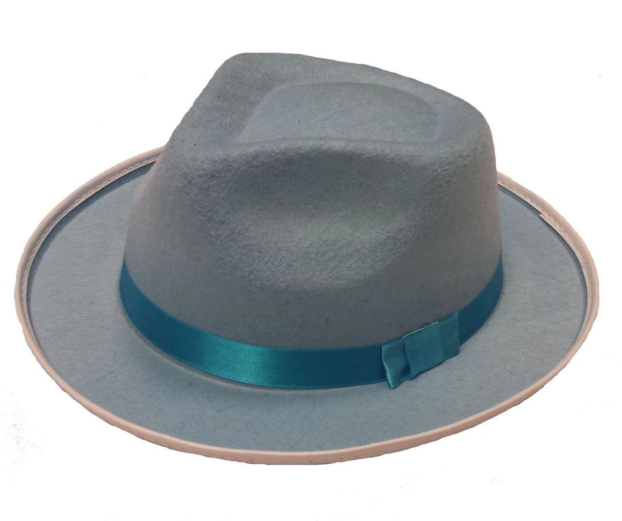 Blue Hard Trilby Felt Hat Fun Hen Stag Party Gangster Fedora Fancy Dress 3 Blue Hard Trilby Felt Hat Fun Hen Stag Party Gangster Fedora Fancy Dress