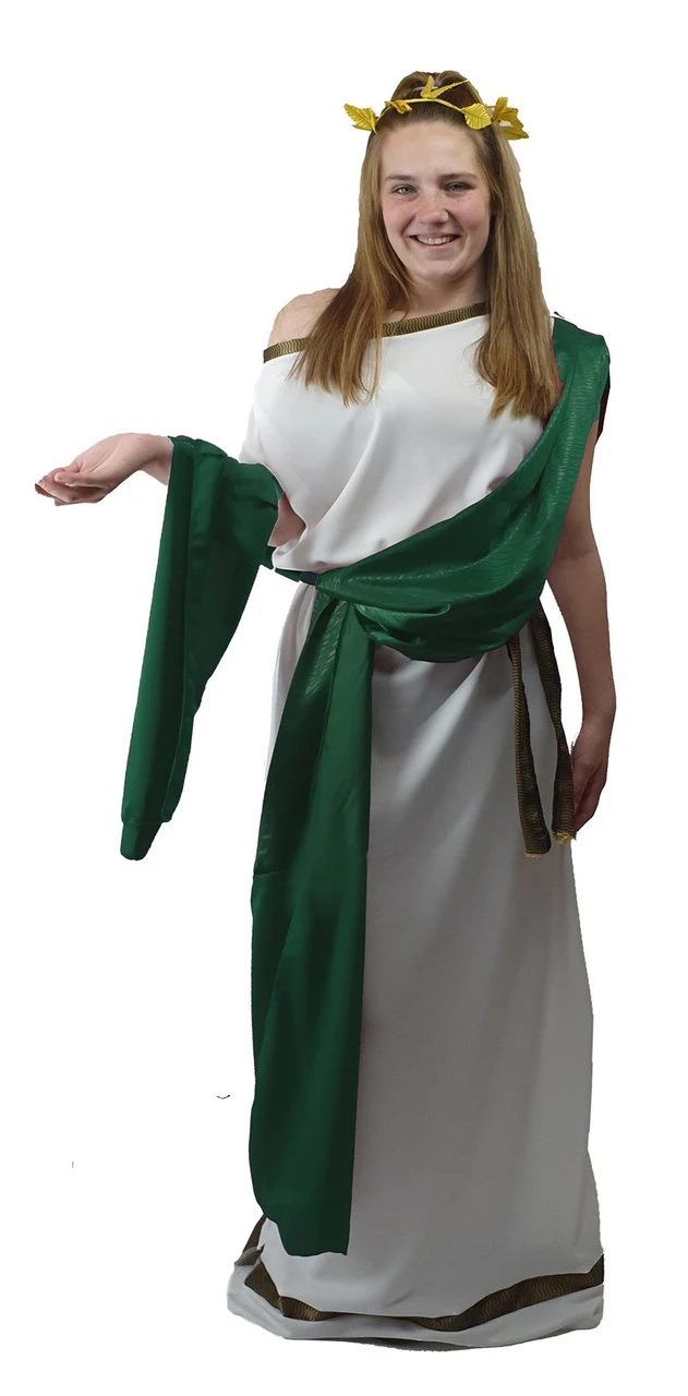 Ladies Greek Goddess Roman Senator Grecian Mythology Toga Robes Historical Fancy Dress Costume 4 Ladies Greek Goddess Roman Senator Grecian Mythology Toga Robes Historical Fancy Dress Costume - Image 2