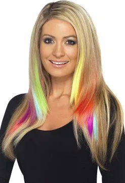 Colour Flash Hair Extensions Smiffys 3 Colours To Choose From Fancy Dress -Halloween Shop apixwgihv 49656.1637581591