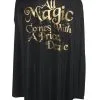 Once Upon A Time Cape 35" Black All Magic Comes With A Price Mr Gold -Halloween Shop apiyzgqkg 49256.1467805466