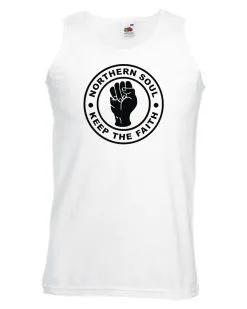 Unisex Northern Soul Keep The Faith 1960's Raised Fist Music Genre Vest